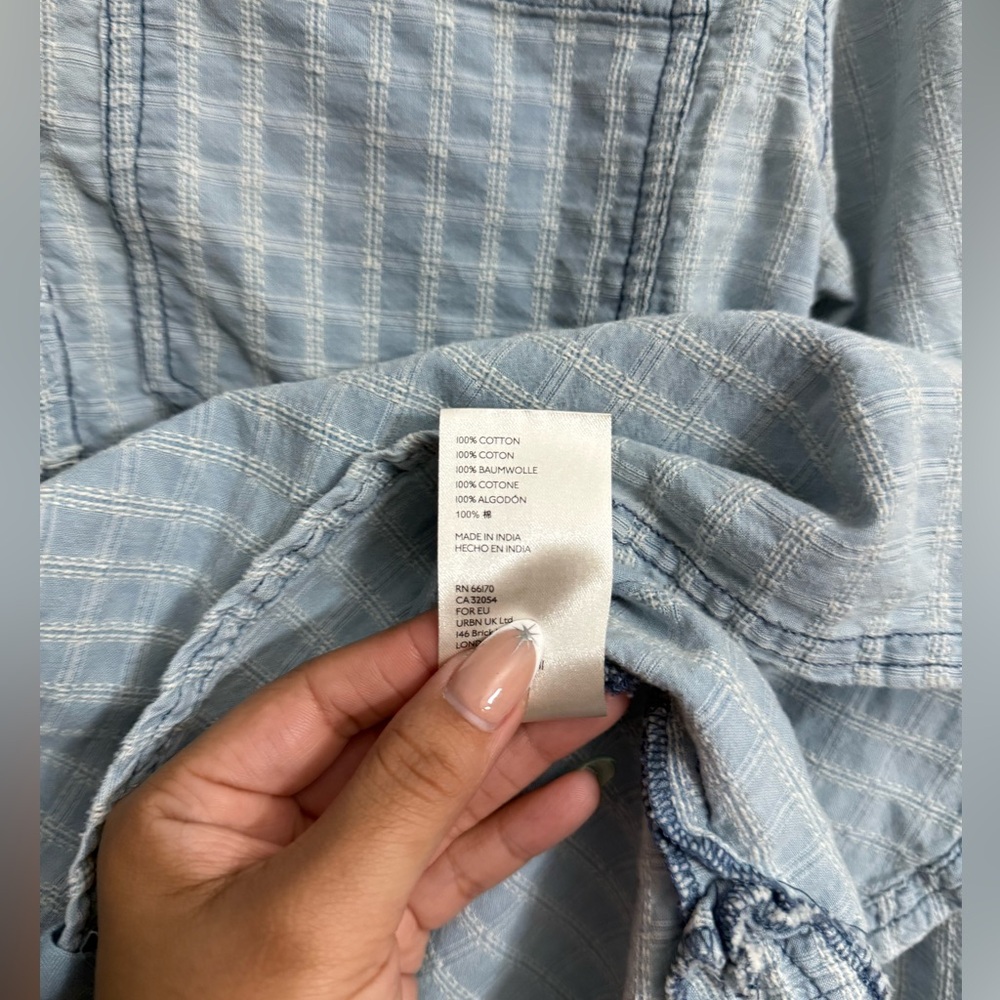 Free People Glacier Bay Check Shirt - Picture 9 of 11